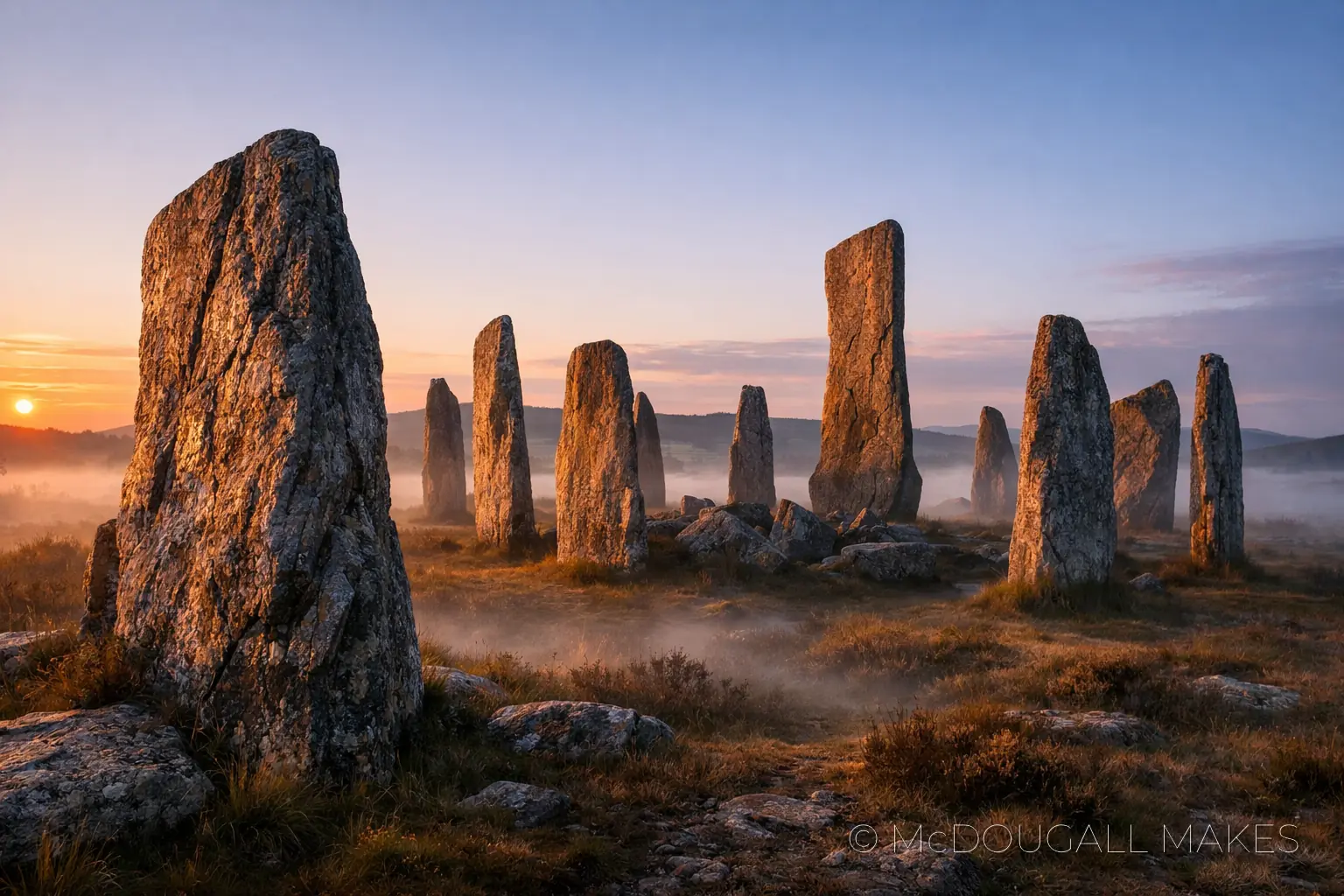 Callanish|Stones|Isle of Lewis|Dawn|Ancient|Mist|Celtic