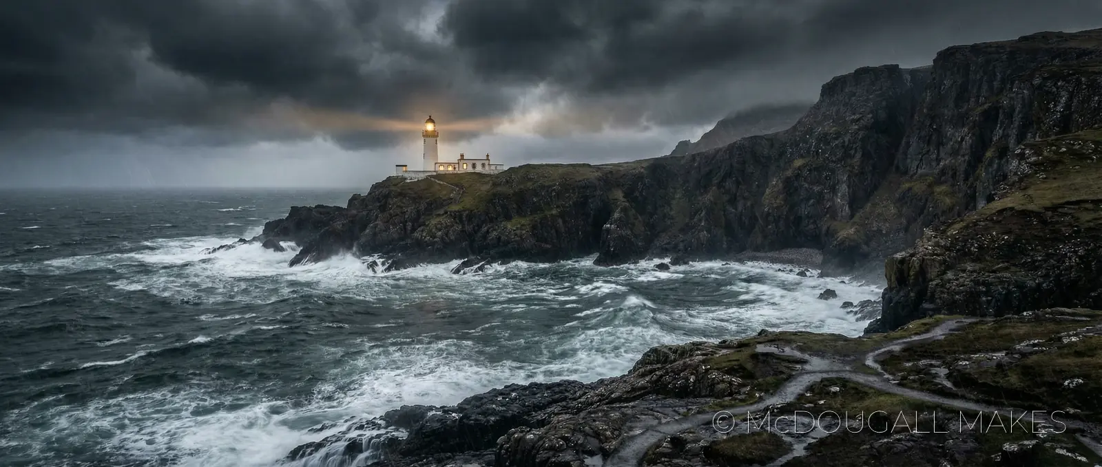Neist Point|Skye|Storm|Rain|Moody|Cliffs|Wet