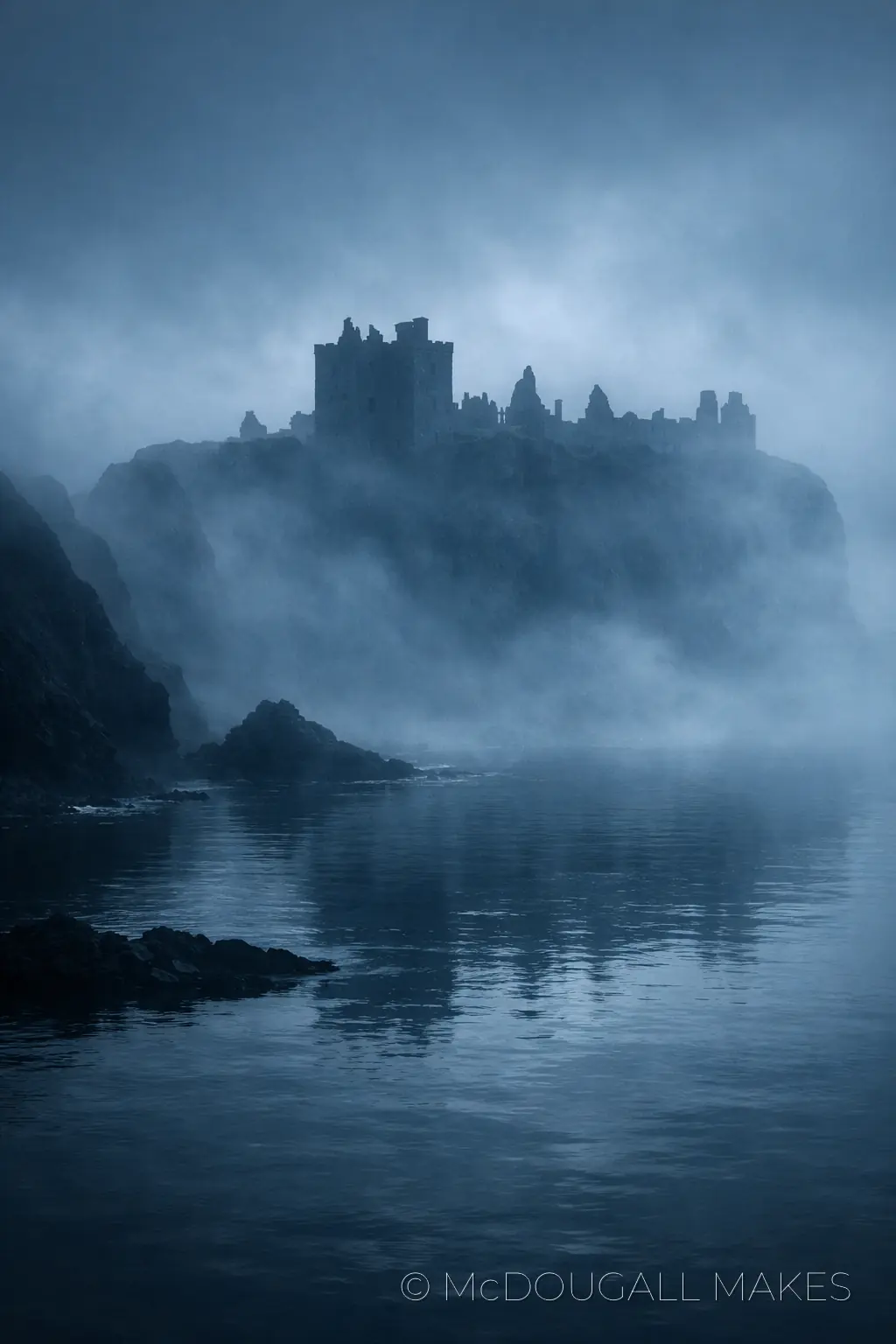 Dunnottar|Castle|Highlands|Mist|Fog|Ghostly|Moody