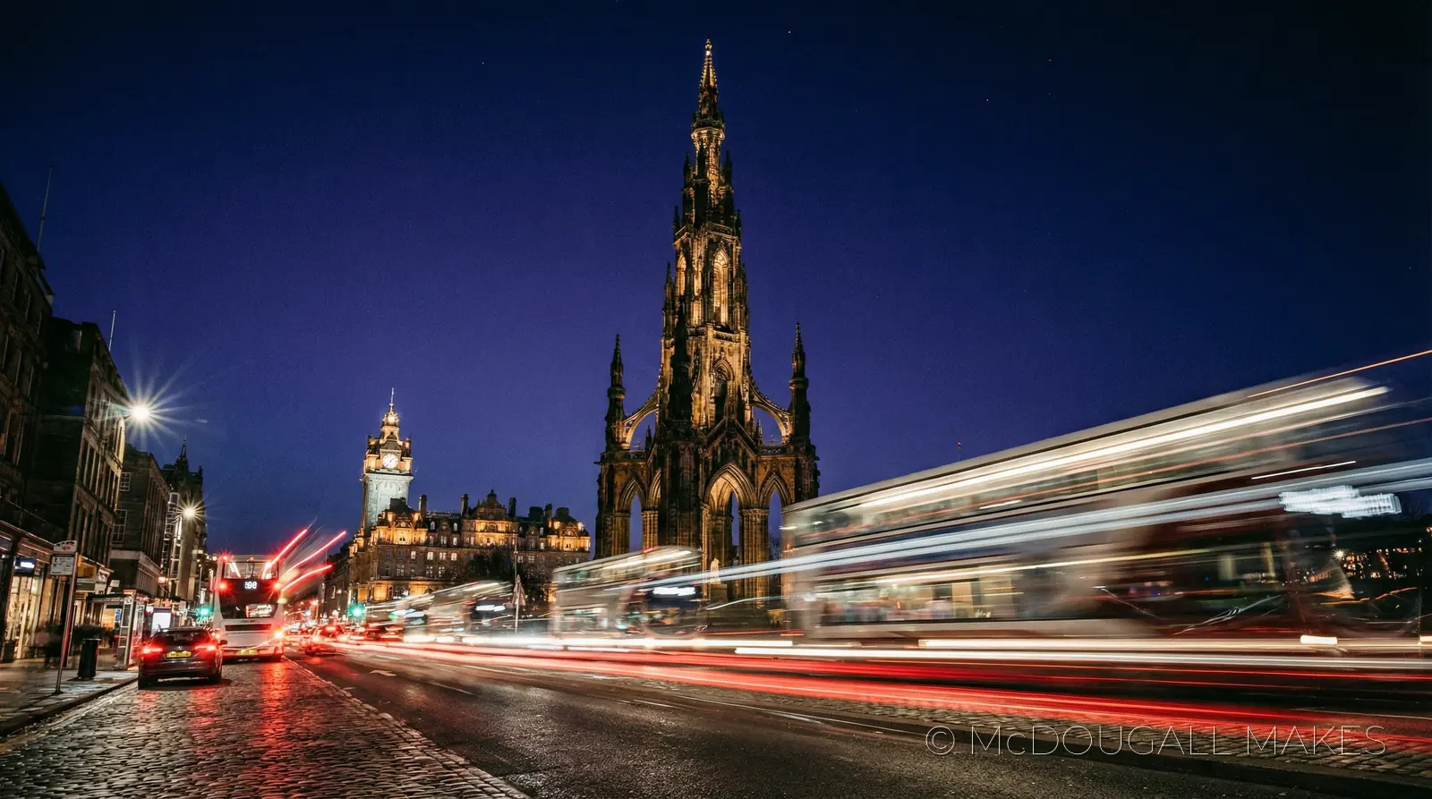 Scott Monument|Edinburgh|Night|Lights|Long Exposure|Gothic|City