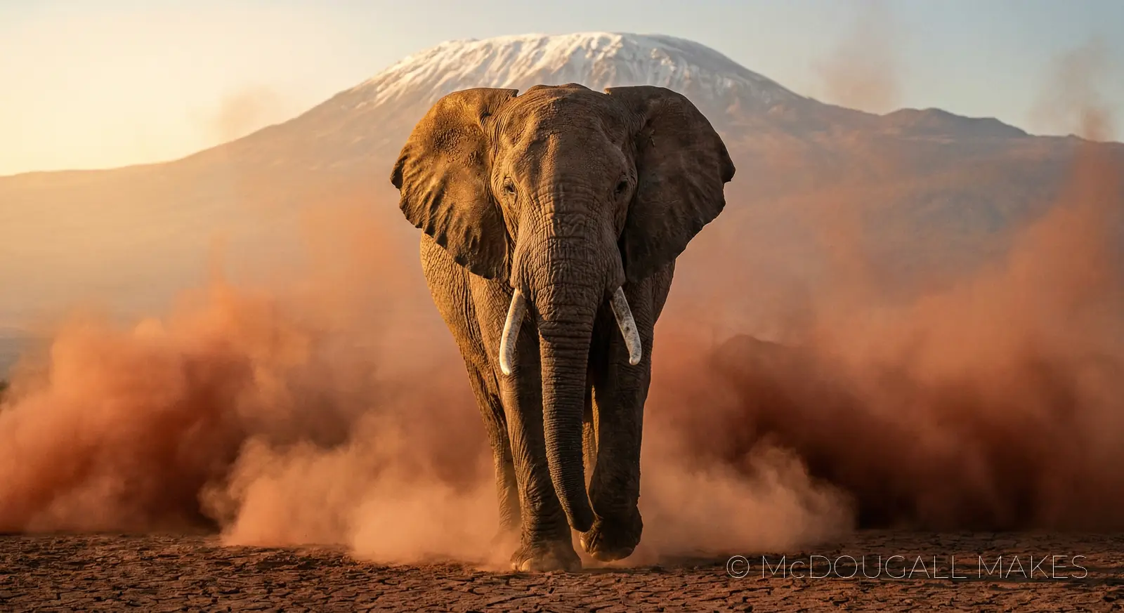 Elephant|Africa|Savanna|Kilimanjaro|Dust|Nature|Majestic